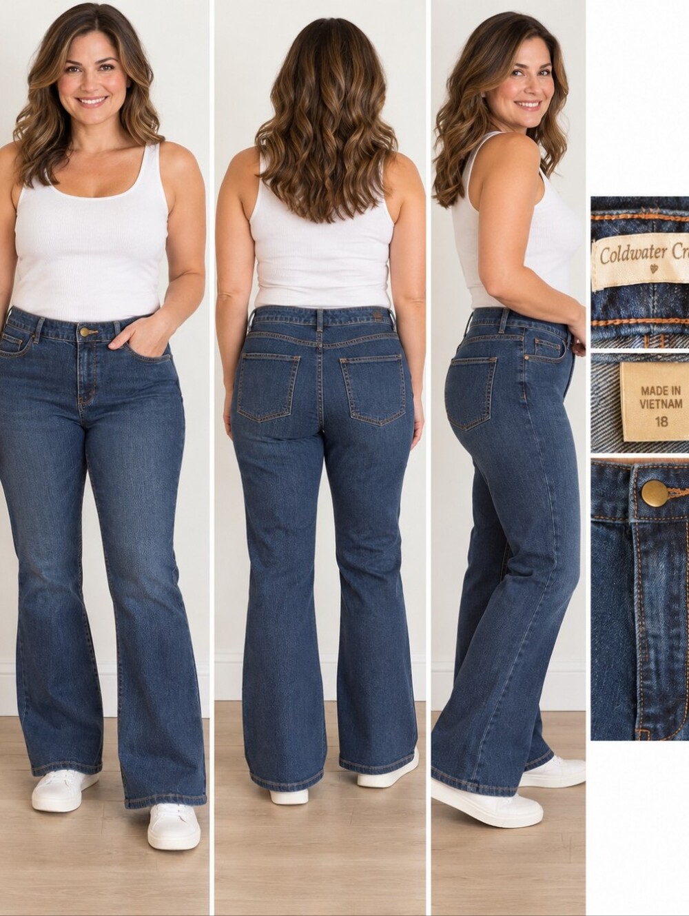 Coldwater Creek Womens Size 18 Dark Wash Bootcut Jeans Classic Denim